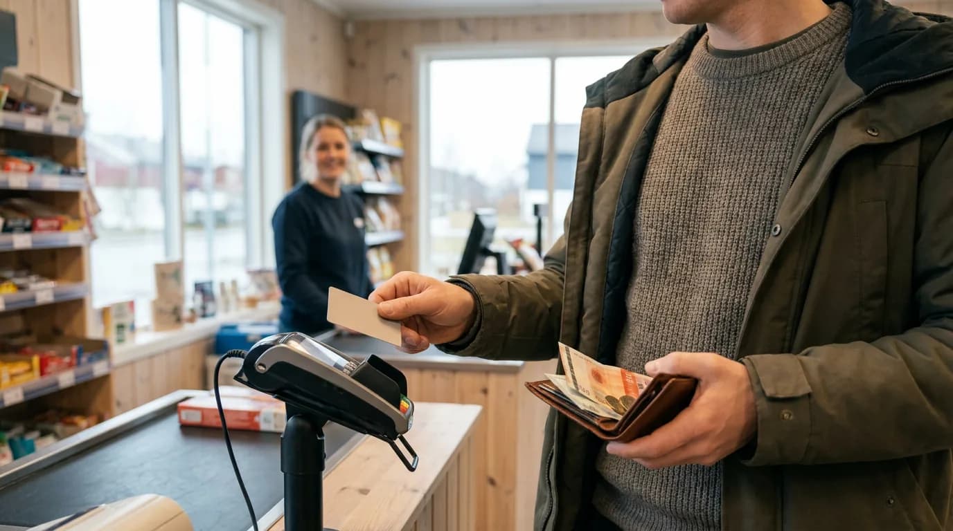 Praktisk illustrasjon av betalingstjenester som del av hendelser som kan påvirke hverdagen hjemme.
