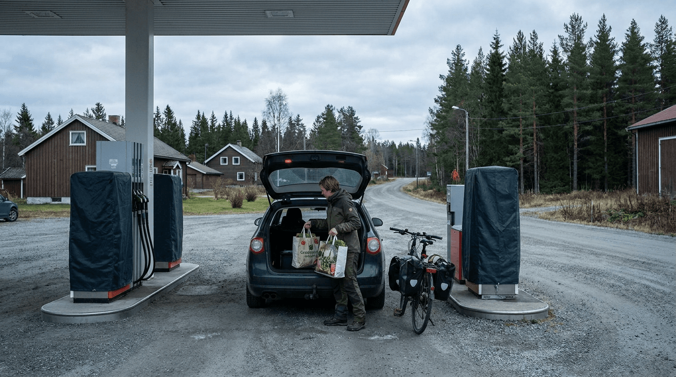 Praktisk illustrasjon av drivstoffmangel som del av hendelser som kan påvirke hverdagen hjemme.