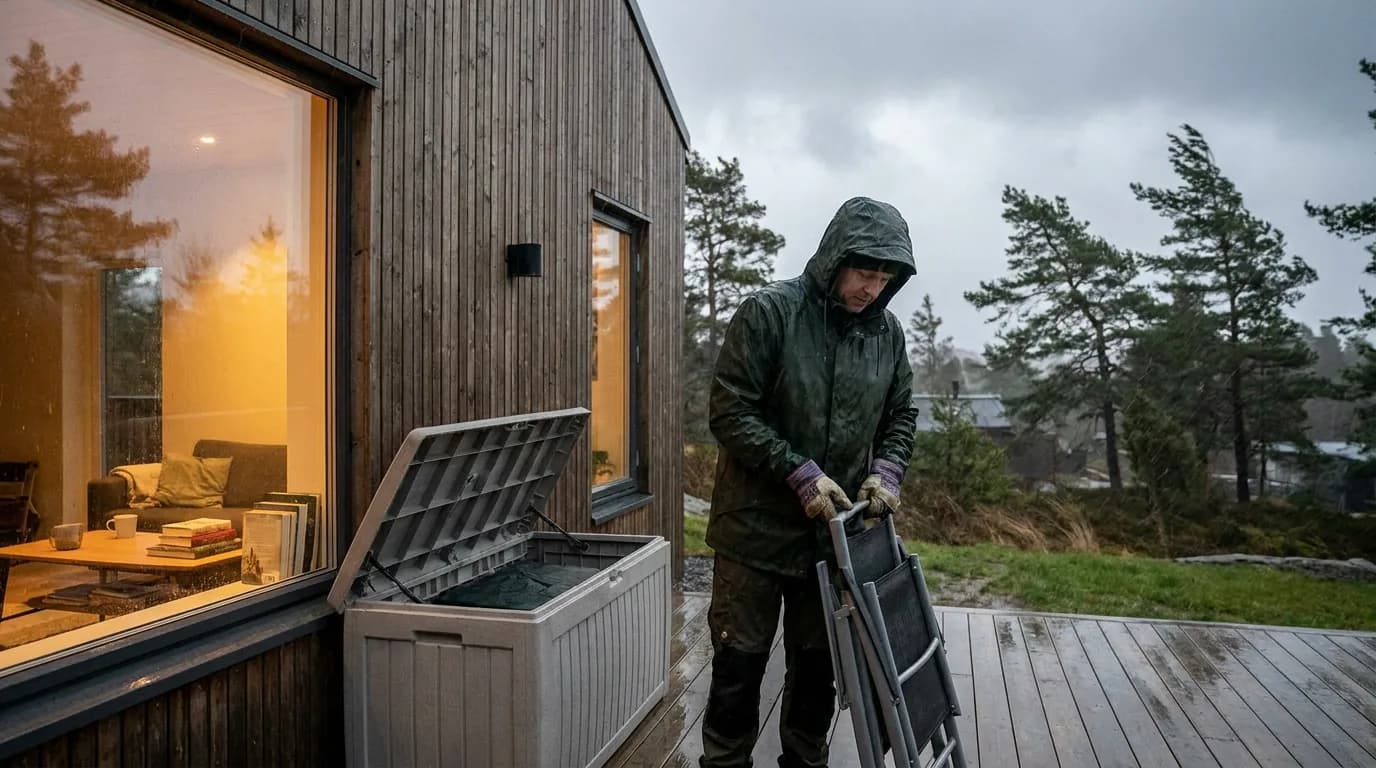 Praktisk illustrasjon av ekstremvær som del av hendelser som kan påvirke hverdagen hjemme.