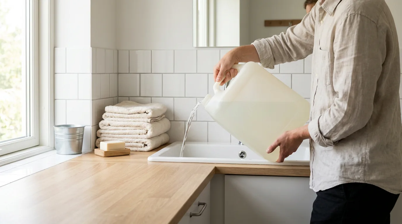 Praktisk illustrasjon av hygienevann som del av vannberedskap hjemme.