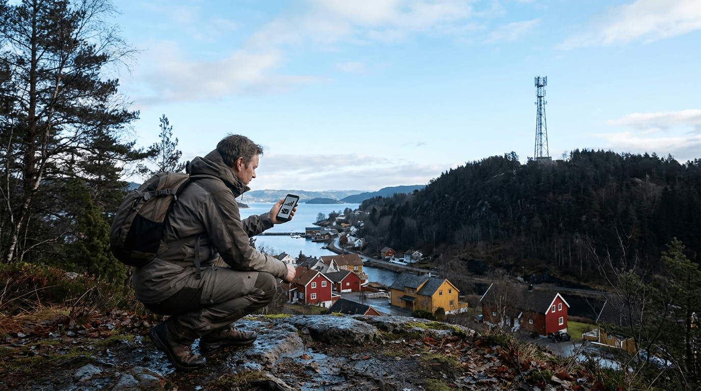 Praktisk illustrasjon av mobilnett som del av varsling og kommunikasjon hjemme.