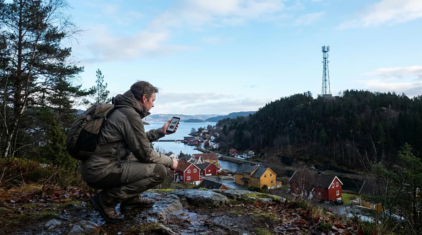 Praktisk illustrasjon av mobilnett som del av varsling og kommunikasjon hjemme.