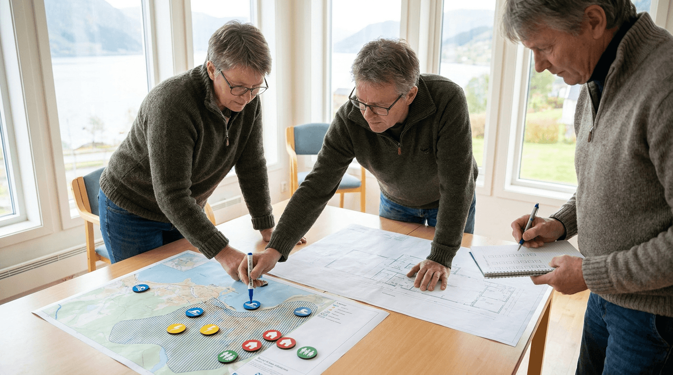 Praktisk illustrasjon av ros-analyse som del av grunnleggende egenberedskap hjemme.