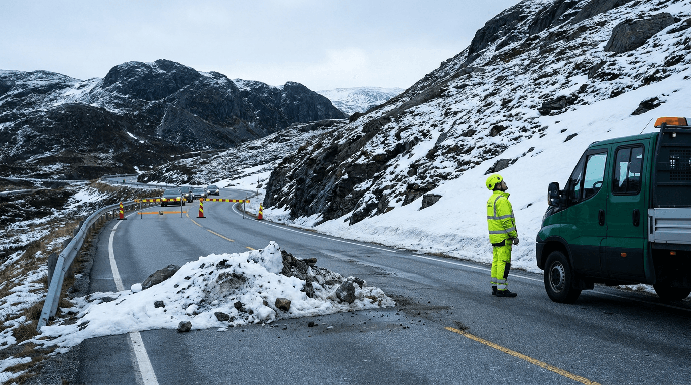 Praktisk illustrasjon av skred som del av hendelser som kan påvirke hverdagen hjemme.