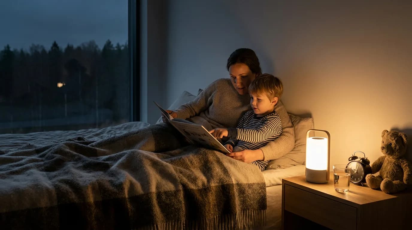 Praktisk illustrasjon av søvn og rutiner som del av helse og hygiene hjemme.
