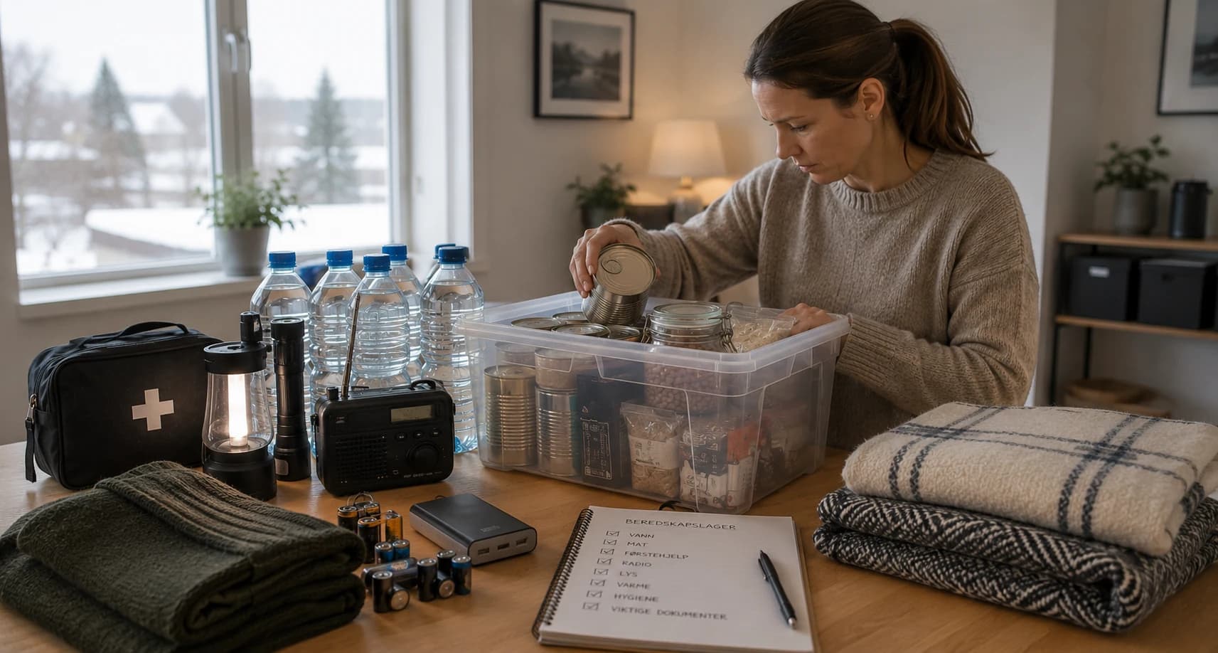 Alternativ illustrasjon for ordlistesiden om beredskapslager på Forsvarlig.no.