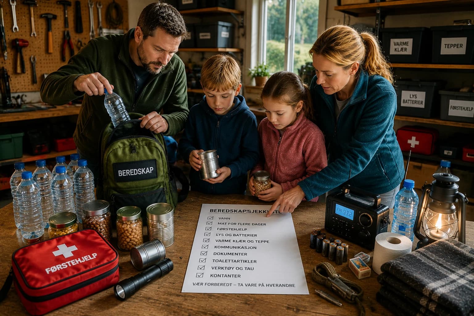 Alternativ illustrasjon for ordlistesiden om evakueringsbag på Forsvarlig.no.