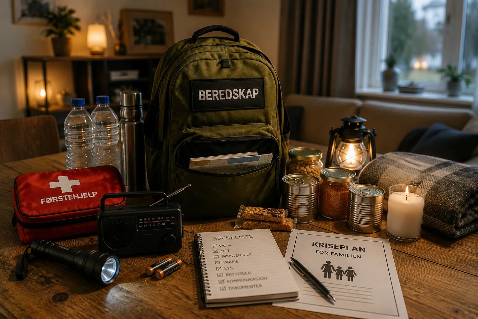 Alternativ illustrasjon for ordlistesiden om evakueringsbag på Forsvarlig.no.