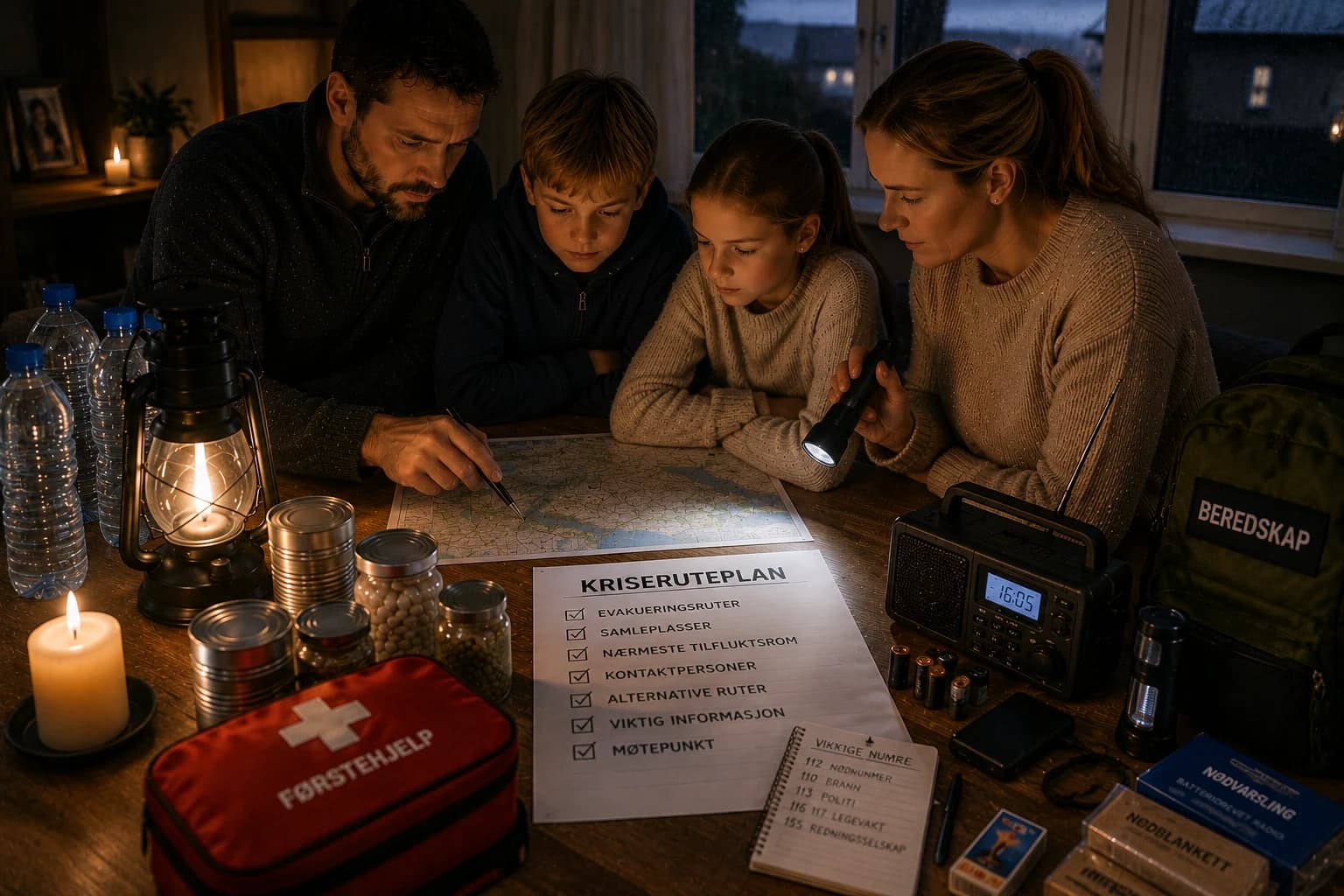 Alternativ illustrasjon for ordlistesiden om evakueringsplan på Forsvarlig.no.