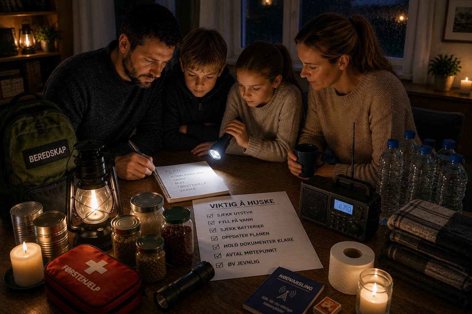 Alternativ illustrasjon for ordlistesiden om husstandsberedskap på Forsvarlig.no.