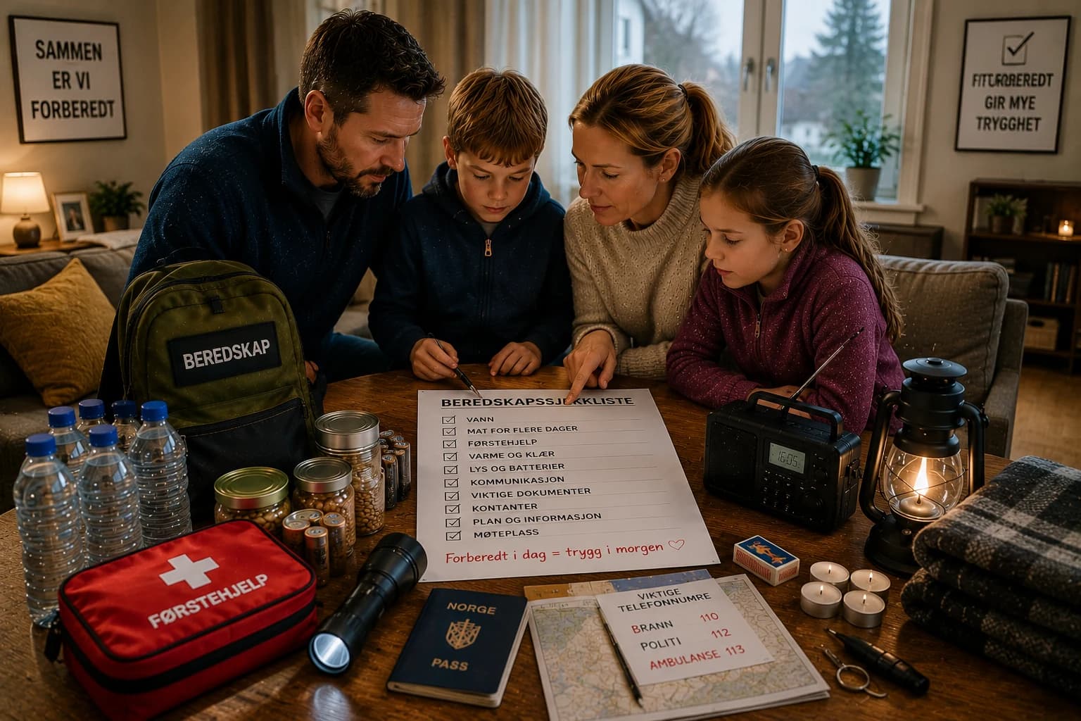 Alternativ illustrasjon for ordlistesiden om husstandsberedskap på Forsvarlig.no.