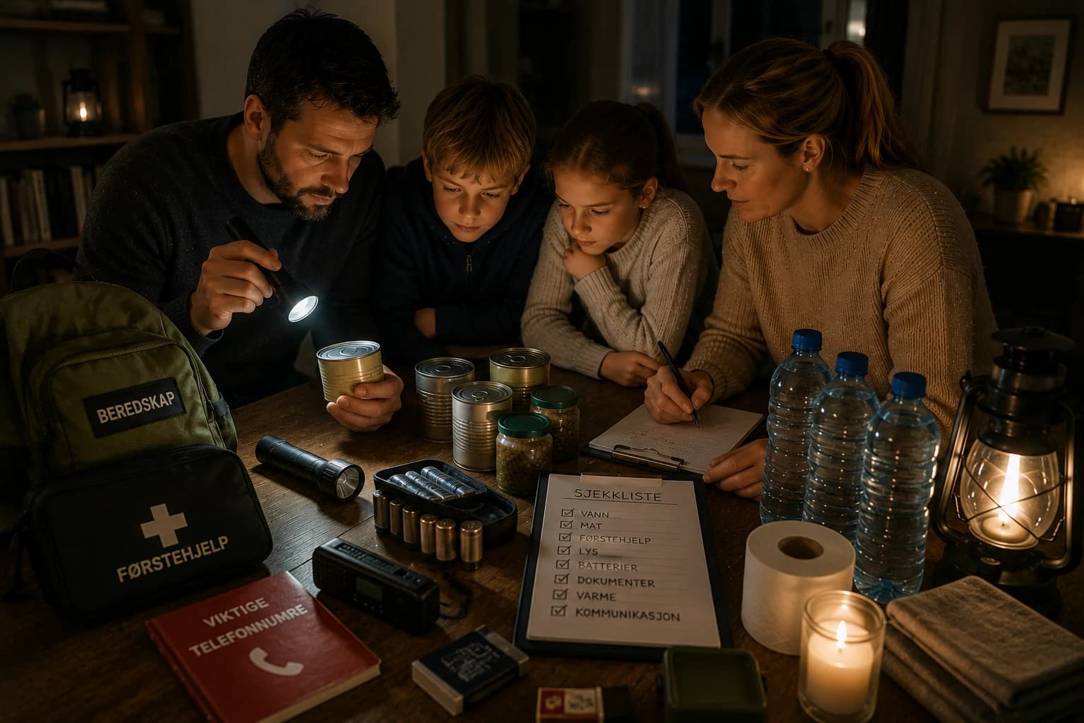 Praktisk illustrasjon av utløpsdato som del av matberedskap hjemme.